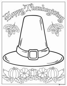 Thanksgiving Penguins Coloring Sheet with Festive Dinner Table