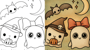 cute halloween coloring pages