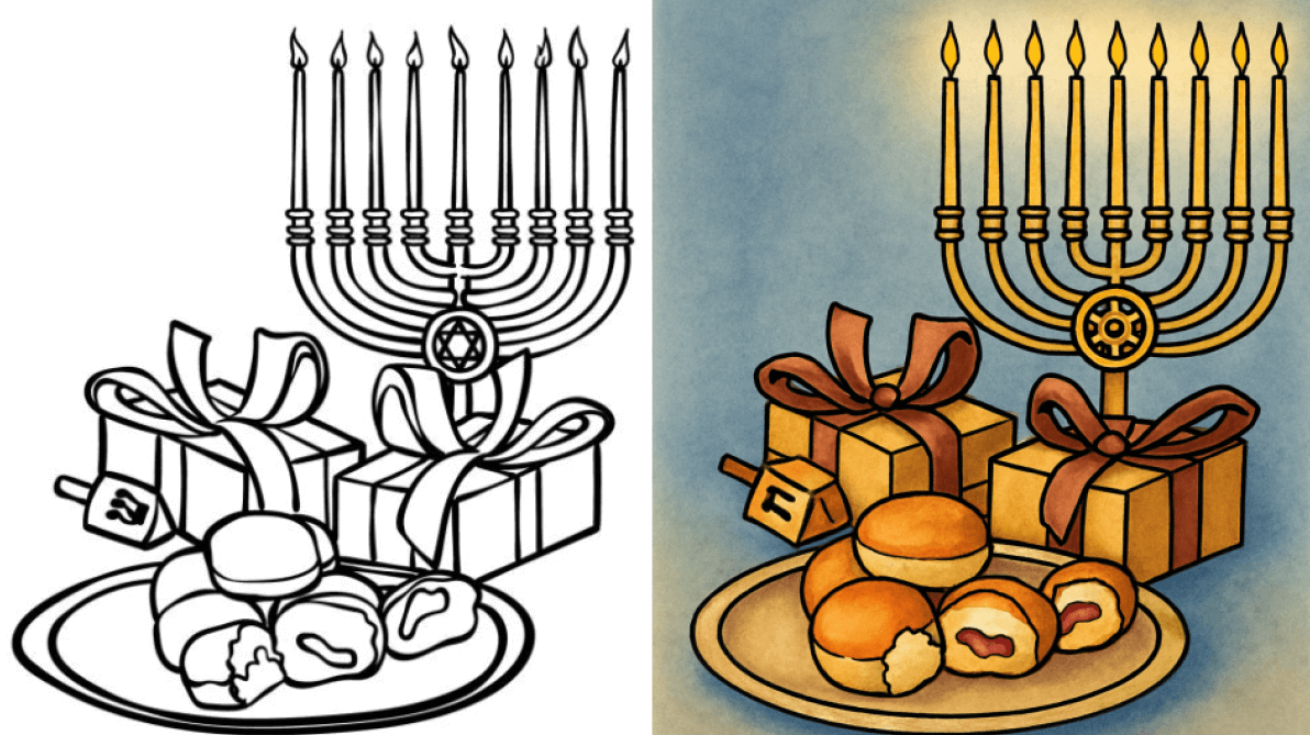 hanukkah coloring pages