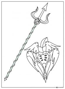 Adams Trident and Shield Coloring Page