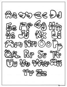 All Alphabet Lore Letters Coloring Sheet