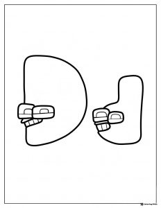 Alphabet Lore Dd Coloring Page