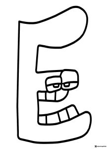 Alphabet Lore Letter E Coloring Page