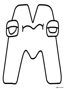 Alphabet Lore M Coloring Page