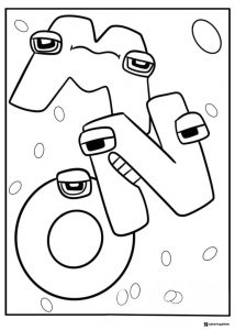 Alphabet Lore M N O Coloring Sheet