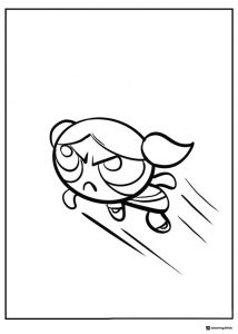 Angry Powerpuff Girl Coloring Sheet Blurring