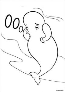Bailey blowing bubbles coloring sheet
