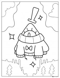 Bill Cipher Sweater Coloring Page