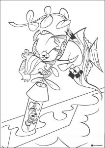 Bloat and Nemo in a bag Coloring Page