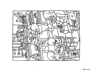 Bobbie Goods animals in a busy coffee shop