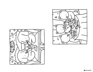 Bobbie Goods animals napping and dining coloring pages