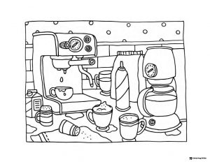 Bobbie Goods coffee and hot drinks coloring page