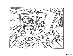 Bobbie Goods kitchen with sink and window coloring