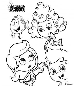 Bubble Guppies coloring page with Mr. Grouper Deema Molly and Gil