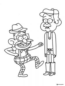 Bud Gleeful and Toby Determined Coloring Page