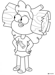 Candy Chiu Coloring Page with Log Hair