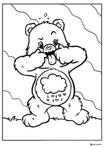 Care Bear Coloring Page Sticking Out Tongue