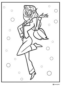 Charlie Hazbin Hotel Coloring Page with circles