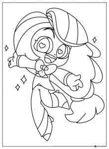 Charlie Morningstar Happy Pose Coloring Page
