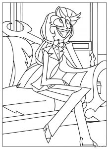 Charlie Morningstar Sitting Coloring Page