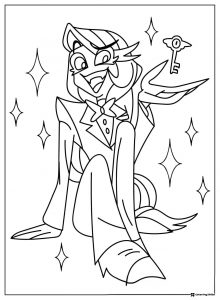 Charlie Morningstar with Key Coloring Page