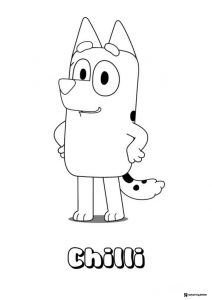 Chilli Character Coloring Page with Hands on Her Hips