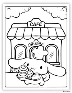 Cinnamoroll Chef Coloring Page at Cafe