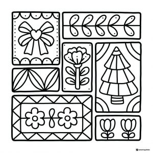 Coco Wyo Coloring Sheet Abstract patterns with bow