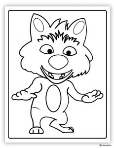 Cocomelon animal character coloring page