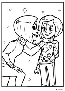 Coraline and Other Mother Coloring Page