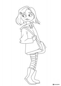 Coraline full body pose Coloring Page