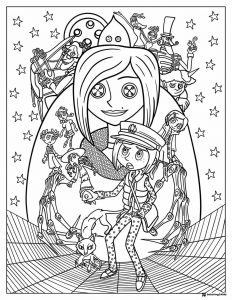 Coraline poster collage Coloring Page