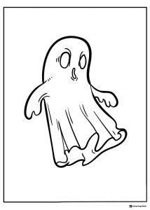 Cute Ghost Coloring Page