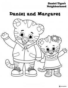 Daniel and Margaret Coloring Page with title