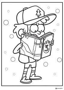Dipper Pines Coloring Page Reading Journal