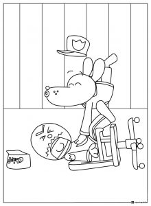 Dog Man on Chiefs head coloring page