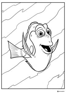 Dory the Blue Tang Coloring Page
