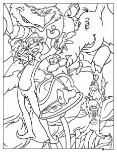 Dr. Seuss All Characters Coloring Page