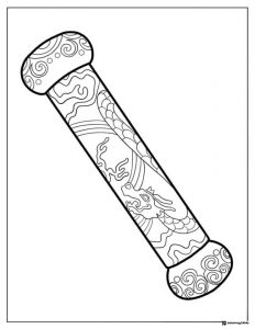 Dragon scroll from Kung Fu Panda Coloring Page