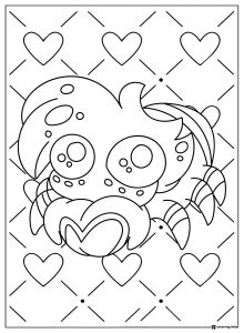 Fat Nuggets with Hearts Coloring Sheet