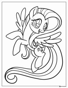Flying My Little Pony character coloring page