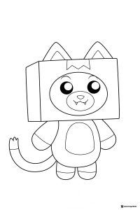 Foxy Lankybox Coloring Page full body standing
