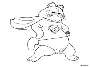 Garfield Superhero Coloring Page with Cape