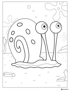 Gary the Snail Coloring Page