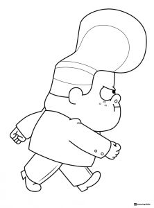 Gideon Gleeful walking coloring sheet