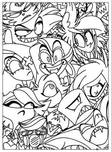Hazbin Hotel Characters Collage Coloring Page