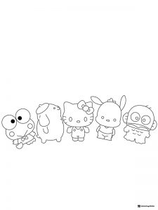 Hello Kitty and friends standing together