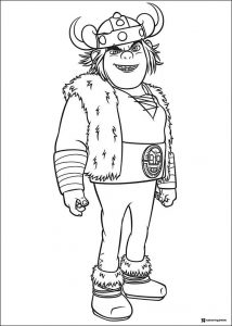 How to Train Your Dragon coloring page of Snotlout