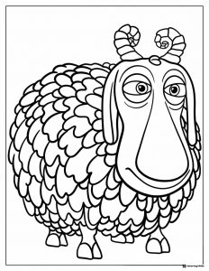 How to Train Your Dragon coloring page of a sheep