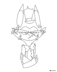 Husk Coloring Page with Hat